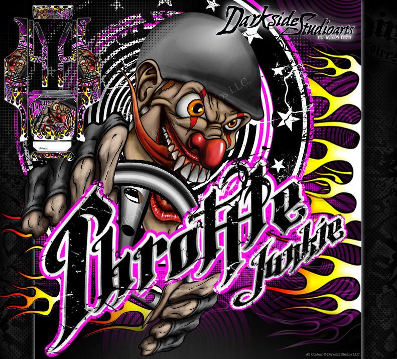 'THROTTLE JUNKIE' THEMED HOP UP SKIN KIT FITS AXIAL SCX10 DEADBOLT BODY # AX04039 | Darkside Studio Arts LLC.