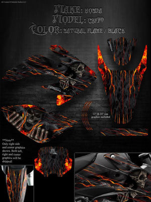 Graphics For Honda 2004-2012 Crf70 Decals Wrap "Hell Ride" Includes Rim  Set 05 06 09 - Darkside Studio Arts LLC.