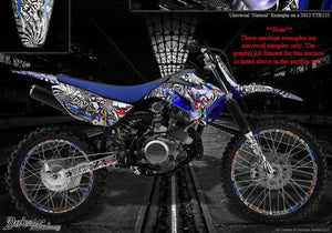 Graphics Kit For Yamaha 2008-2014 Ttr125  Wrap "Ticket To Ride" Fits Oem Fenders Parts - Darkside Studio Arts LLC.