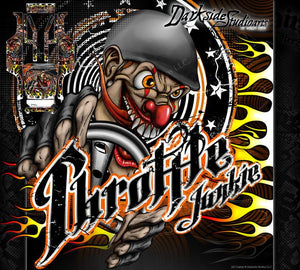 'THROTTLE JUNKIE' GRAPHICS SKIN FITS AXIAL DEADBOLT SCX10 BODY PANEL KIT # AX04039 - Darkside Studio Arts LLC.