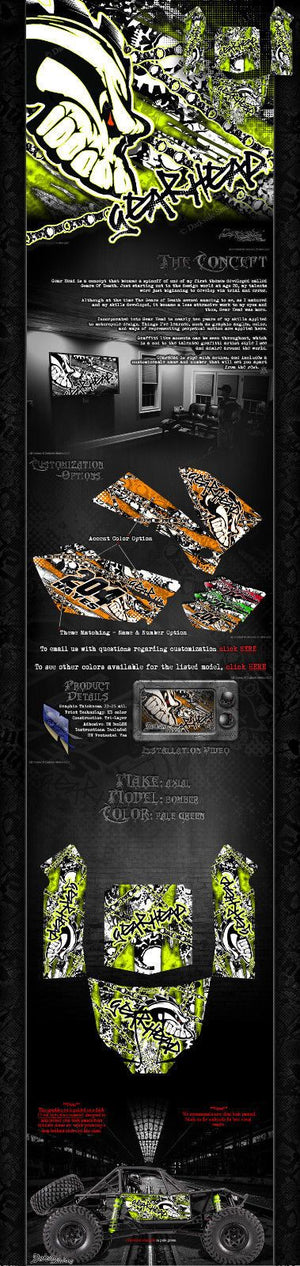 'Gear Head' Themed Hop-Up Skin Graphics Fits Axial Rr10 Bomber Stock Lexan Body # # Ax90053 - Darkside Studio Arts LLC.