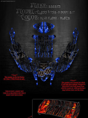'Hell Ride' Body Graphics Wrap Skin Kit Fits Kraken Rc Class 1 Tsk-B Body # Tr630A - Darkside Studio Arts LLC.