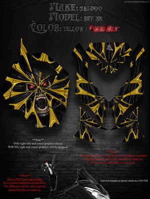 Ski-Doo 2013-15 Xm Rev "The Demons Within" Full Graphics Wrap Decal Kit Summit - Darkside Studio Arts LLC.