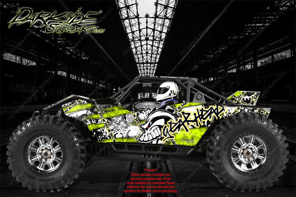 'Gear Head' Wrap Decal Skin Kit For Axial Yeti Monster Buggy 1/8 Body # Ax31039 | Darkside Studio Arts LLC.