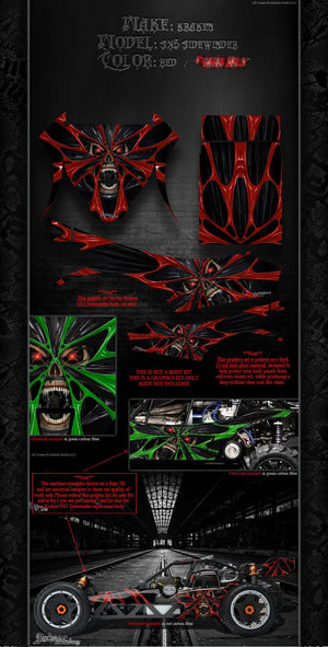 'The Demons Within' Themed Graphics Hop Up Skin Wrap Fits Kraken Hpi Baja 5B / 5T Chassis Sidewinder Sx5 Body # Tr623A - Darkside Studio Arts LLC.