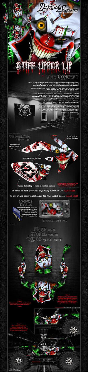 'Stiff Upper Lip' Clown Themed Graphics Skin Hop Up Kit Fits Axial Wraith Body # Ax04027 - Darkside Studio Arts LLC.