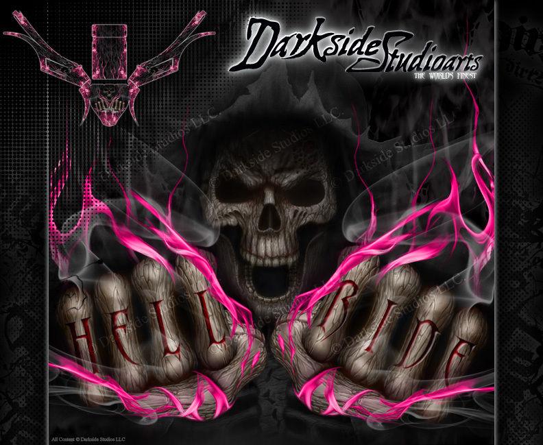 'Hell Ride' Themed Graphics Wrap Fits Kraken Hpi Baja 5B / 5T Chassis Sx5 Sidewinder | Darkside Studio Arts LLC.