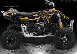 Graphics Kit For Can-Am Ds450  Decals Wrap  For Oem Plastics Parts "The Demons Within" - Darkside Studio Arts LLC.