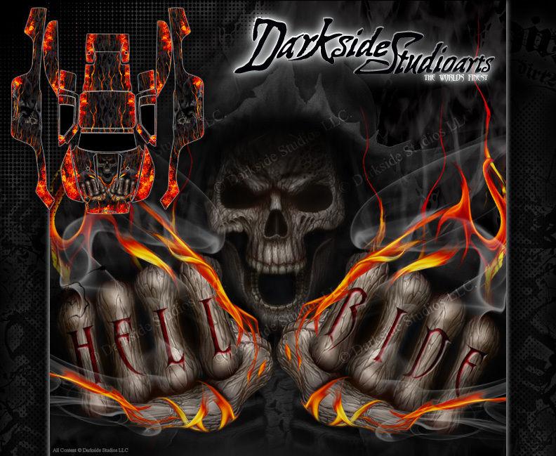 'Hell Ride' Graphics Skin Kit Fits Traxxas Slash 4X4 Oem Lexan Body | Darkside Studio Arts LLC.