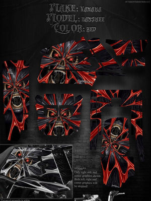 Graphics Kit For Yamaha Banshee   "The Demons Within" Wrap Decals - Darkside Studio Arts LLC.