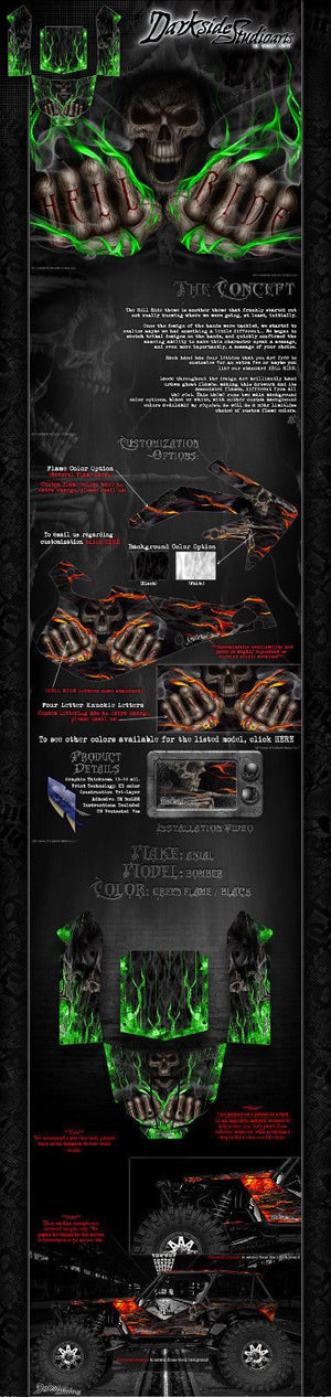 'Hell Ride' Graphics Skin Hop Up Parts Fits Axial Rr10 Bomber Body Part # Ax90053 - Darkside Studio Arts LLC.
