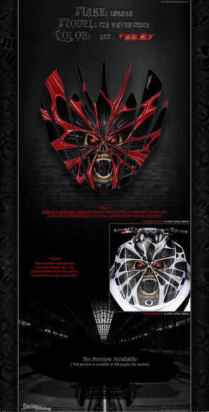 Graphics Kit For Yamaha Fzr Waverunner Gx1800 2009-2016 Jetski Hood Wrap  'The Demons Within' - Darkside Studio Arts LLC.