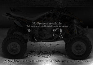 Graphics For Honda Trx250R Side Panel   "The Outlaw" Black For Oem Plastics Fenders - Darkside Studio Arts LLC.