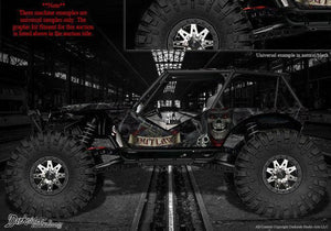 'The Outlaw' Skin Hop Up Graphics Kit Fits Axial Wraith 1/10 Body # Ax04027 - Darkside Studio Arts LLC.