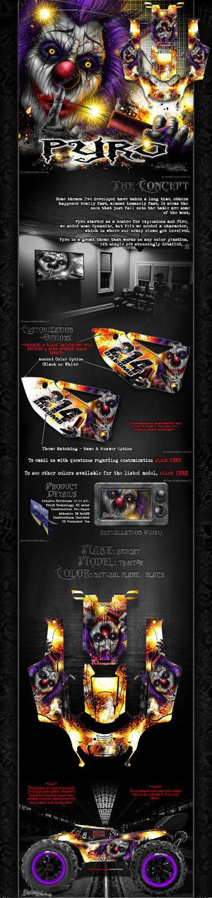 Redcat Racing Tr-Mt8E Wrap Graphics Decals "Pyro" Fits Oem Body Parts - Darkside Studio Arts LLC.