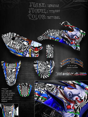 Graphics Kit For Yamaha Ttr110   "Ticket To Ride" Rim Decals And Wrap 2009 2010 11 - Darkside Studio Arts LLC.
