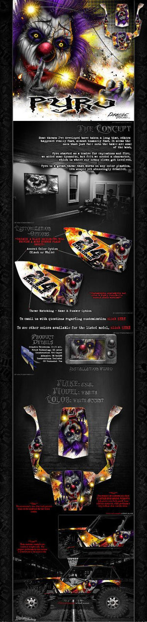 'Pyro' Skin Hop Up Graphics Kit Fits Axial Wraith 1/10 Body Panel Set # Ax04027 - Darkside Studio Arts LLC.