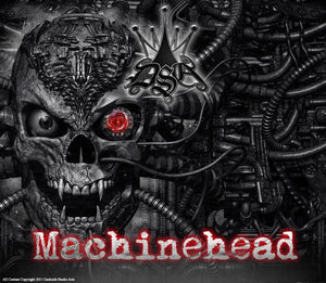 Graphics Kit For Can-Am Outlander Max '06-'11 Decals Wrap   "Machinehead" Skulls Ylw - Darkside Studio Arts LLC.