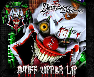 Graphics Kit For Kawasaki Jetski Ultra Series 'Stiff Upper Lip' Hood Wrap Skin Decal - Darkside Studio Arts LLC.