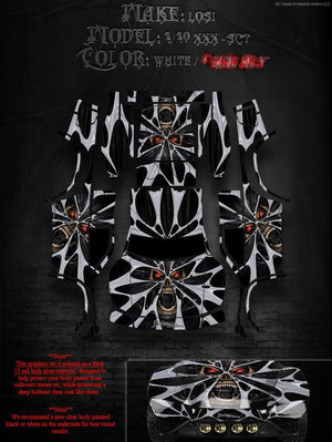 'The Demons Within' Themed Hop Up Wrap Graphics Kit Fits Losi Xxx-Sct # Losb8087 - Darkside Studio Arts LLC.