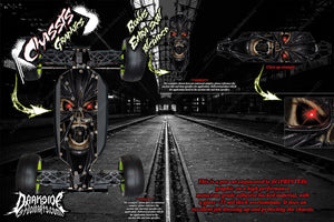 'The Demons Within' Chassis Skin Wrap Fits Losi 8Ight-T 4.0 Skid Plate # Tlr241023 - Darkside Studio Arts LLC.
