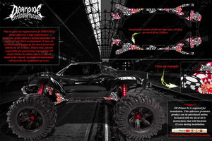 'Lucky' Themed Aftermarket Chassis Skin Graphics Fits Shock Towers On Traxxas X-Maxx 6S 8S Chassis - Darkside Studio Arts LLC.
