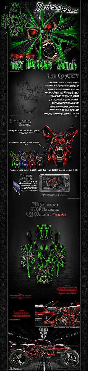 'The Demons Within' Graphics Decal Skin Kit Fits Traxxas Rustler 2Wd Body # Tra3714 - Darkside Studio Arts LLC.