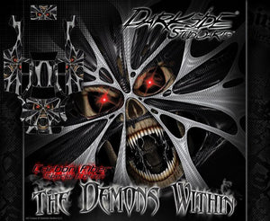 'The Demons Within' Graphics Wrap Decals Fits Tra3911 Oem Body Parts On Traxxas E-Maxx - Darkside Studio Arts LLC.