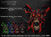 Graphics Kit For Yamaha Raptor 700 2013-2023 "The Demons Within" Carbon Fiber Edition | Darkside Studio Arts LLC.