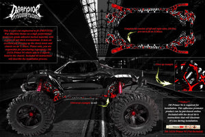 'War Machine' Hop-Up Graphics Skin Fits Shock Tower Chassis On Traxxas X-Maxx - Darkside Studio Arts LLC.