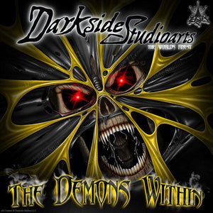 Graphics Kit For Yamaha Banshee   "The Demons Within" For Yellow Fenders - Darkside Studio Arts LLC.