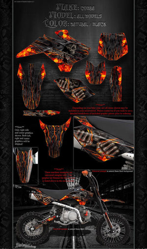 Cobra Graphics Wrap Decals All Models 2002-2016 "Hell Ride" Cx50 Cx65 King Jr Sr - Darkside Studio Arts LLC.