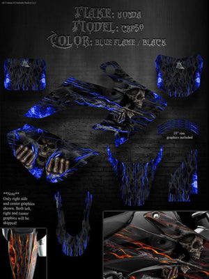 Graphics For Honda 2004-2022 Crf50 Decals Wrap "Hell Ride" Includes Rim  Set 08 09 10 - Darkside Studio Arts LLC.
