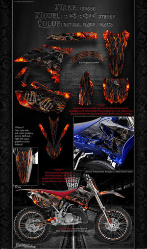 Graphics Kit For Yamaha 2010-2018 Yzf250 & Yzf450 "Hell Ride"  Wrap Fits Oem Parts - Darkside Studio Arts LLC.