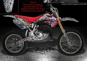 Graphics For Honda Crf70 2004-2012  Wrap "Ticket To Ride" Fits Oem Plastics Parts 05 - Darkside Studio Arts LLC.