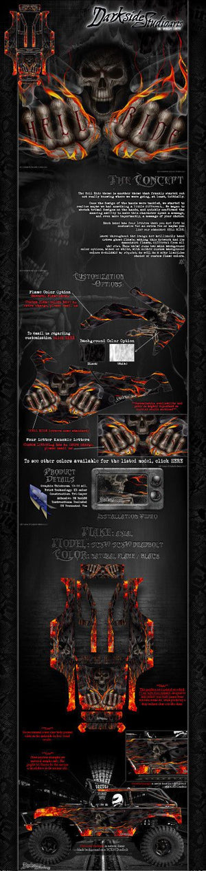 'Hell Ride' Flamed Themed Graphics Skin For Axial Scx10 Deadbolt Body # Ax04039 - Darkside Studio Arts LLC.