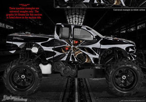 Redcat Rampage Truck Wrap Graphic Decals "The Demons Within" Fits Oem Body Parts - Darkside Studio Arts LLC.