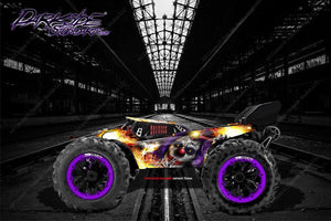 Redcat Racing Tr-Mt8E Wrap Graphics Decals "Pyro" Fits Oem Body Parts - Darkside Studio Arts LLC.