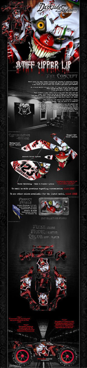'Stiff Upper Lip' Graphics Wrap Kit Fits Arrma Kraton Body # Ar406050 - Darkside Studio Arts LLC.