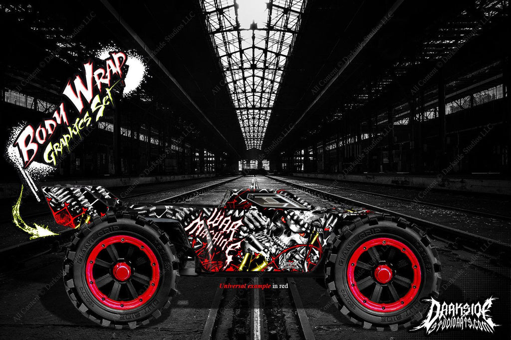 'War Machine' Themed Graphics Skin Kit Fits Arrma Kraton Body # Ar406050 | Darkside Studio Arts LLC.