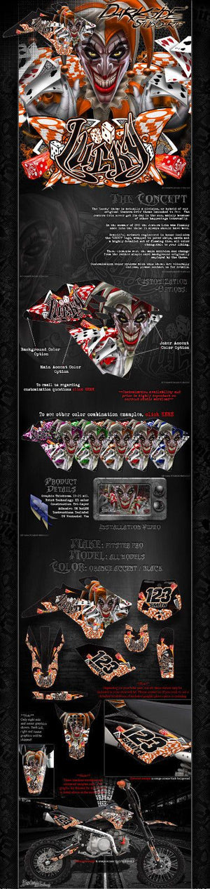 Pitster Pro Graphics Wrap All Models 2007-2017 "Lucky" X2 X4 X5 Lxr Xjr - Darkside Studio Arts LLC.