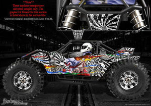 'Ticket To Ride' Wrap Decal Skin Kit For Axial Yeti Monster Buggy 1/8 Body # Ax31039 - Darkside Studio Arts LLC.