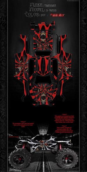 'The Demons Within' Graphics Wrap Fits Traxxas X-Maxx Proline Ford Raptor, Chevy Silverado, Brute Bash & Stock Body - Darkside Studio Arts LLC.