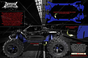 'Carbon Fiber' Printed Aftermarket Graphics Fits Shock Towers On Traxxas X-Maxx 6S 8S Chassis - Darkside Studio Arts LLC.