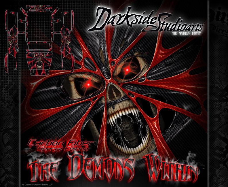 'The Demons Within' Wrap Skin Hop Up Kit Fits Axial Scx10 Jeep Wrangler Body # Ax04035 | Darkside Studio Arts LLC.