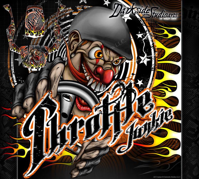 'THROTTLE JUNKIE' BODY WRAP SKIN HOP UP PARTS FITS AXIAL WRAITH PANEL KIT # AX04027 | Darkside Studio Arts LLC.