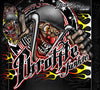 GRAPHICS KIT FOR YAMAHA RAPTOR 660 WRAP "THROTTLE JUNKIE" FOR OEM PARTS DECALS | Darkside Studio Arts LLC.