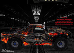 'Hell Ride' Real Flame Graphics Kit Fits Losi 5Ive-T Lexan Body # Losb8105 - Darkside Studio Arts LLC.