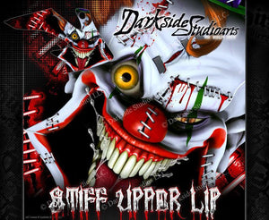 Graphics For Honda 2004-2022 Crf50 Pitbike  Decals "Stiff Upper Lip" Wrap Clowns - Darkside Studio Arts LLC.