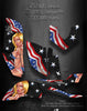 Graphics Kit For Yamaha Raptor 660 Atv "Patriotic Seduction" Black Model | Darkside Studio Arts LLC.